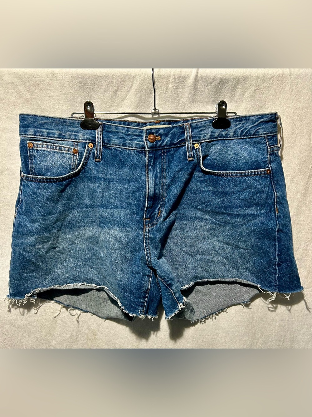 Madewell Medium Blue Denim Cutoff Shorts